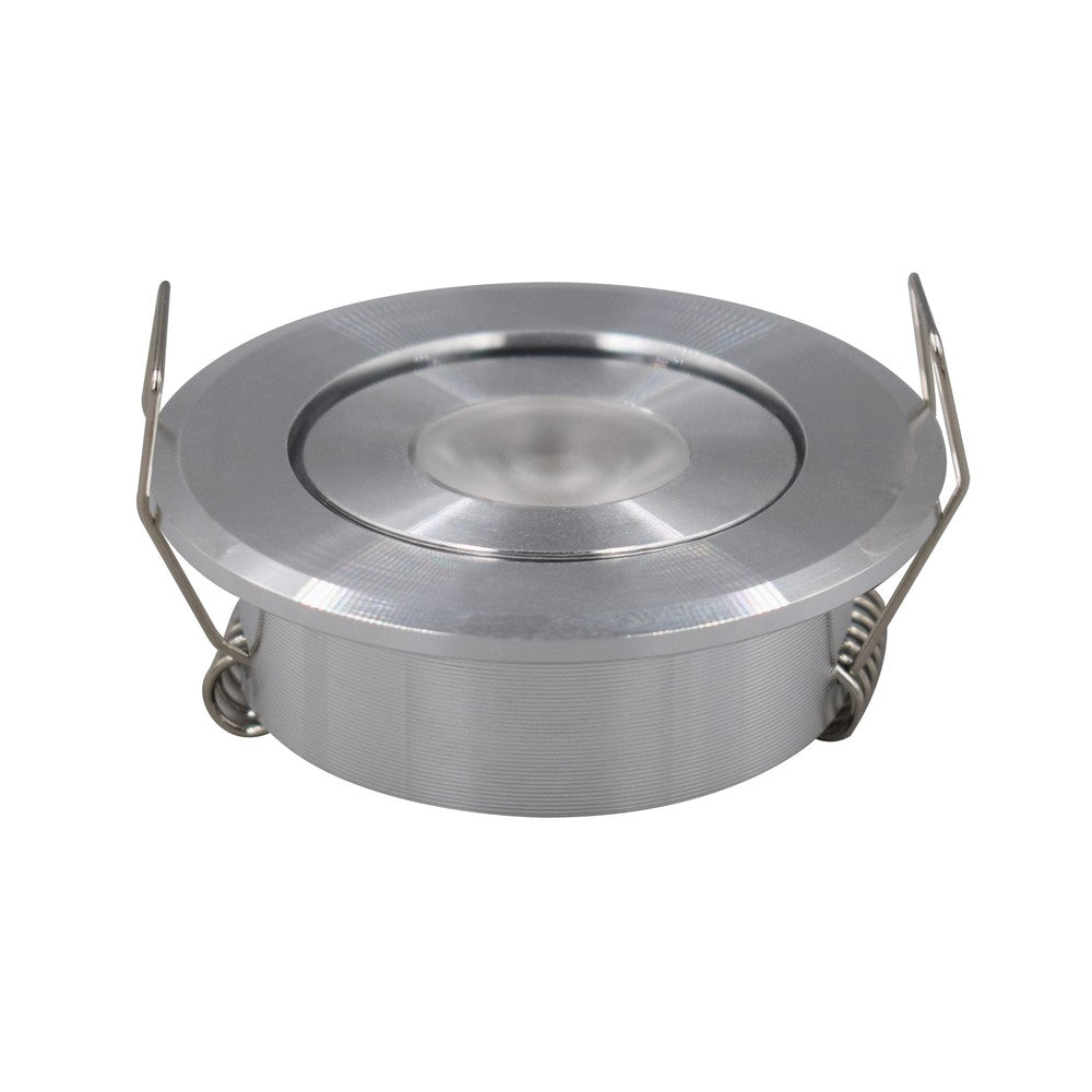 1,5W LED Indbygningslampe - Erstatter 15W, 110lm, RA80, 230V Input, Hul: Ø4,2 cm, Mål: Ø5,2 cm, 25° Spredning, 1m Ledning
