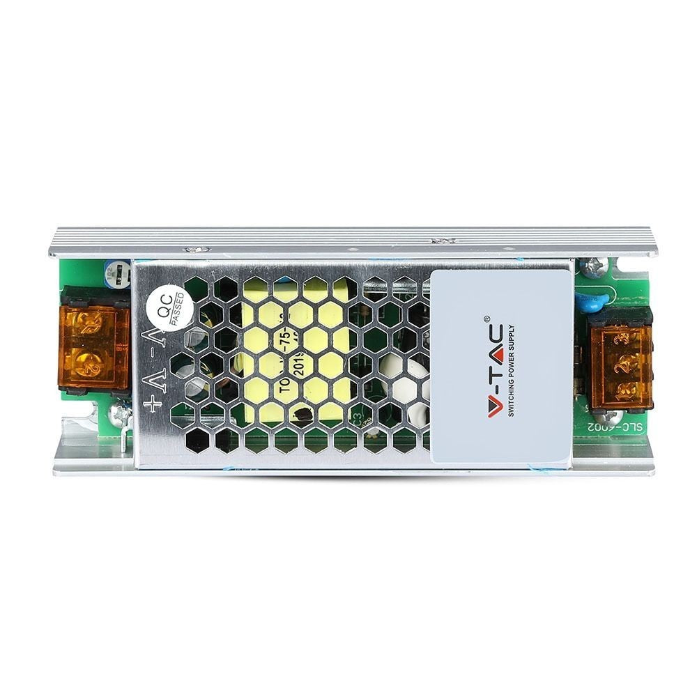 V-Tac Strømforsyning - 75W, 12V, 6A, IP20 - Højeffektiv strømforsyning til 12V-enheder med 75W effekt og 6A output