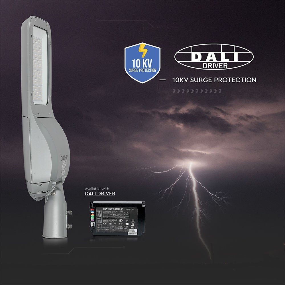 160W LED Gadelygte med TYPE III-M linse og Samsung chip - 4000K, 130lm/W, 20800lm, RA70 - IP65, 5 års garanti