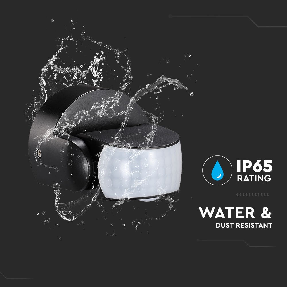 Infrarød Bevægelsessensor - Sort Hus, IP65 (Max: 600W LED)