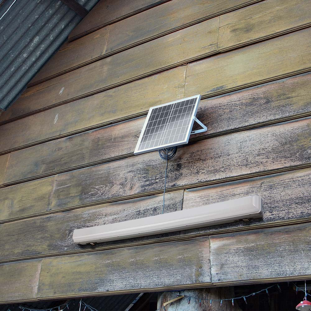 18W Solar LED Armatur med Sensor og RF-kontrol - 3i1, Tæt og IP65-klassificeret
