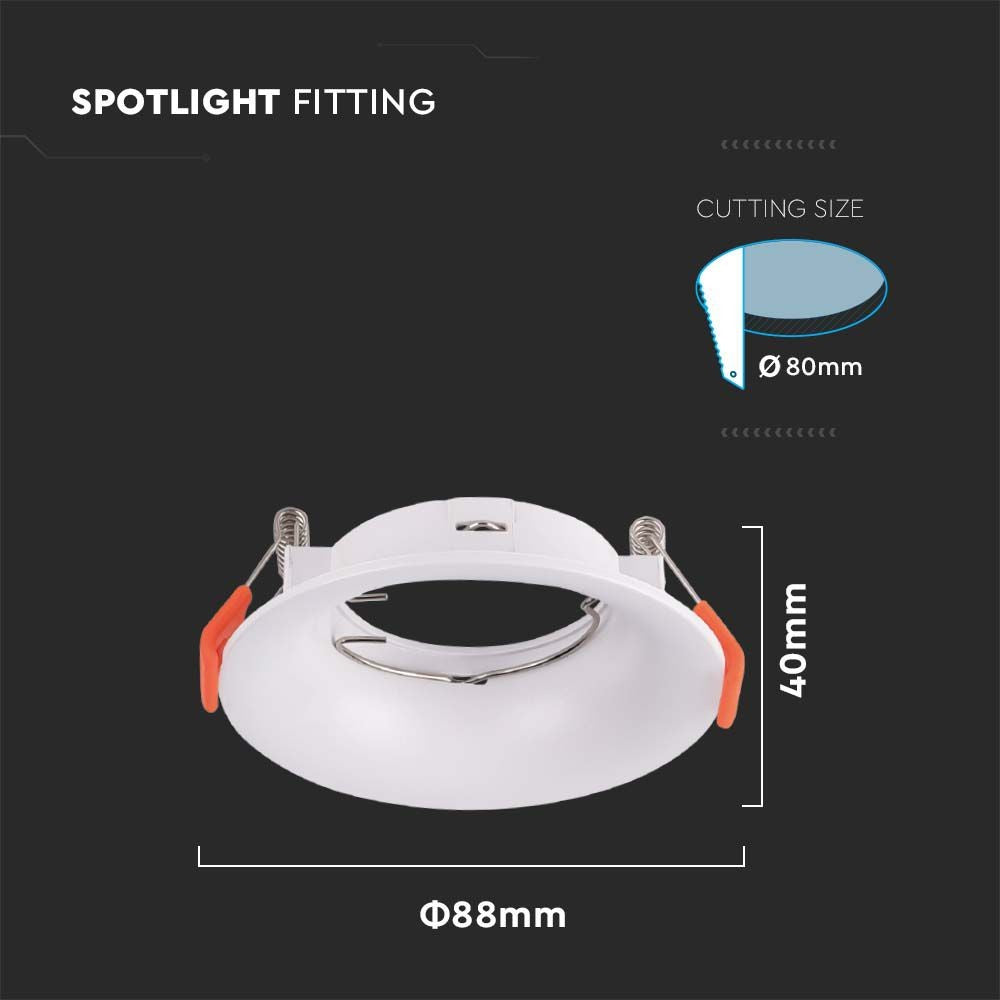 V-Tac Pro GU10 LED Lampe - Rund, Hvid (3 års garanti)