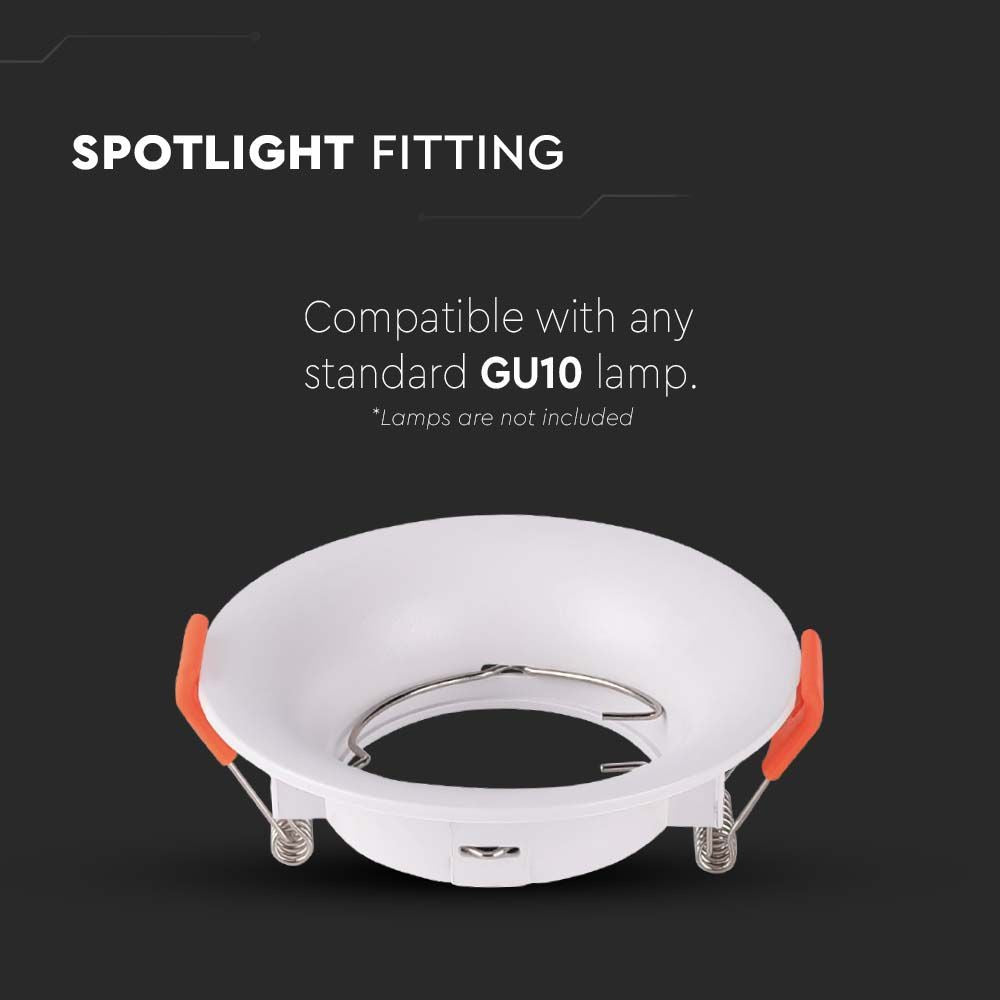 V-Tac Pro GU10 LED Lampe - Rund, Hvid (3 års garanti)