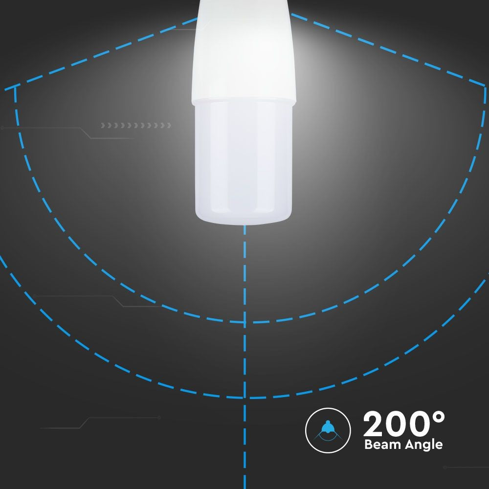 V-TAC 7.5W E14 LED Pære med Samsung Chip, 6500K, T37, Plastik - 660lm