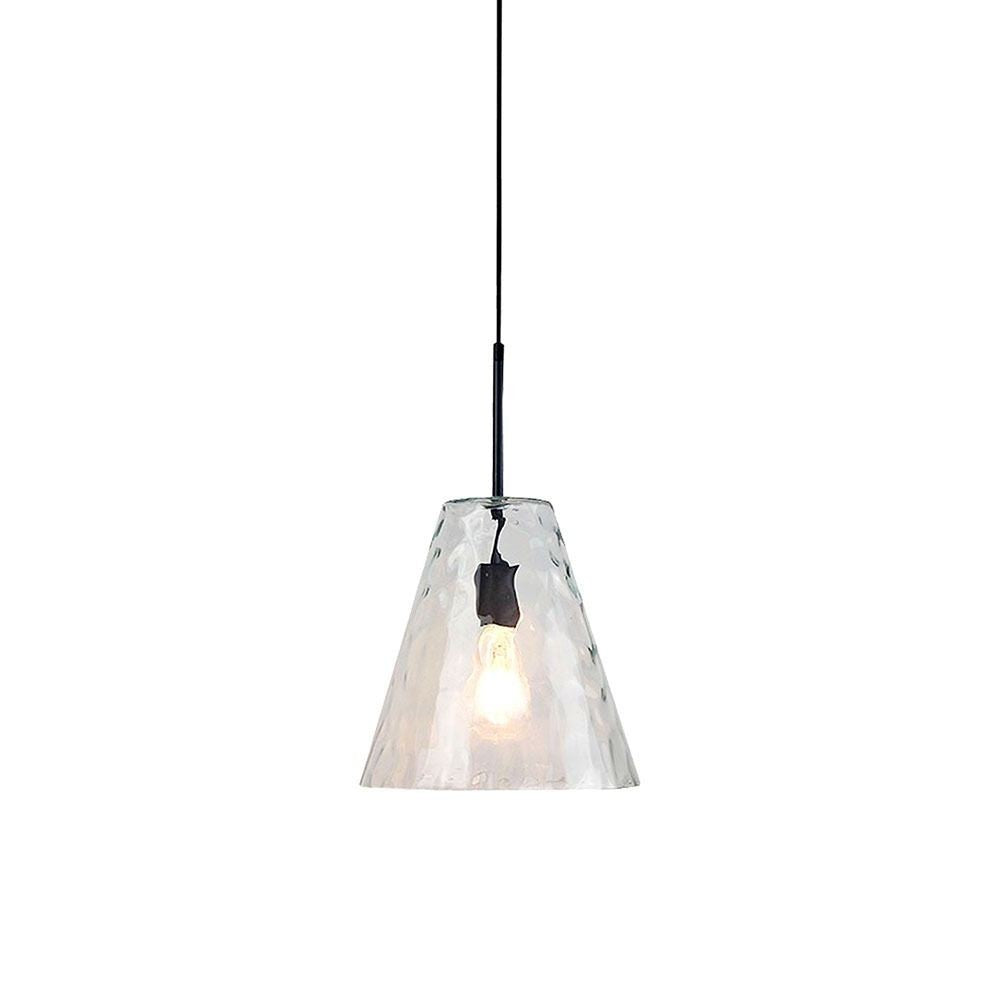 Moderne pendellampe med kegleformet glas, Ø27 cm, E27 fatning