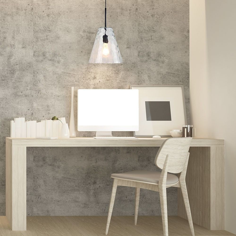 Moderne pendellampe med kegleformet glas, Ø27 cm, E27 fatning