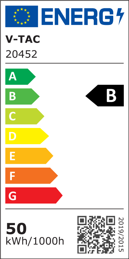 50W LED Projektør - 6400K Sort Hus, Grå Glas, 185lm/W - V-Tac Evolution serie med 5 års garanti
