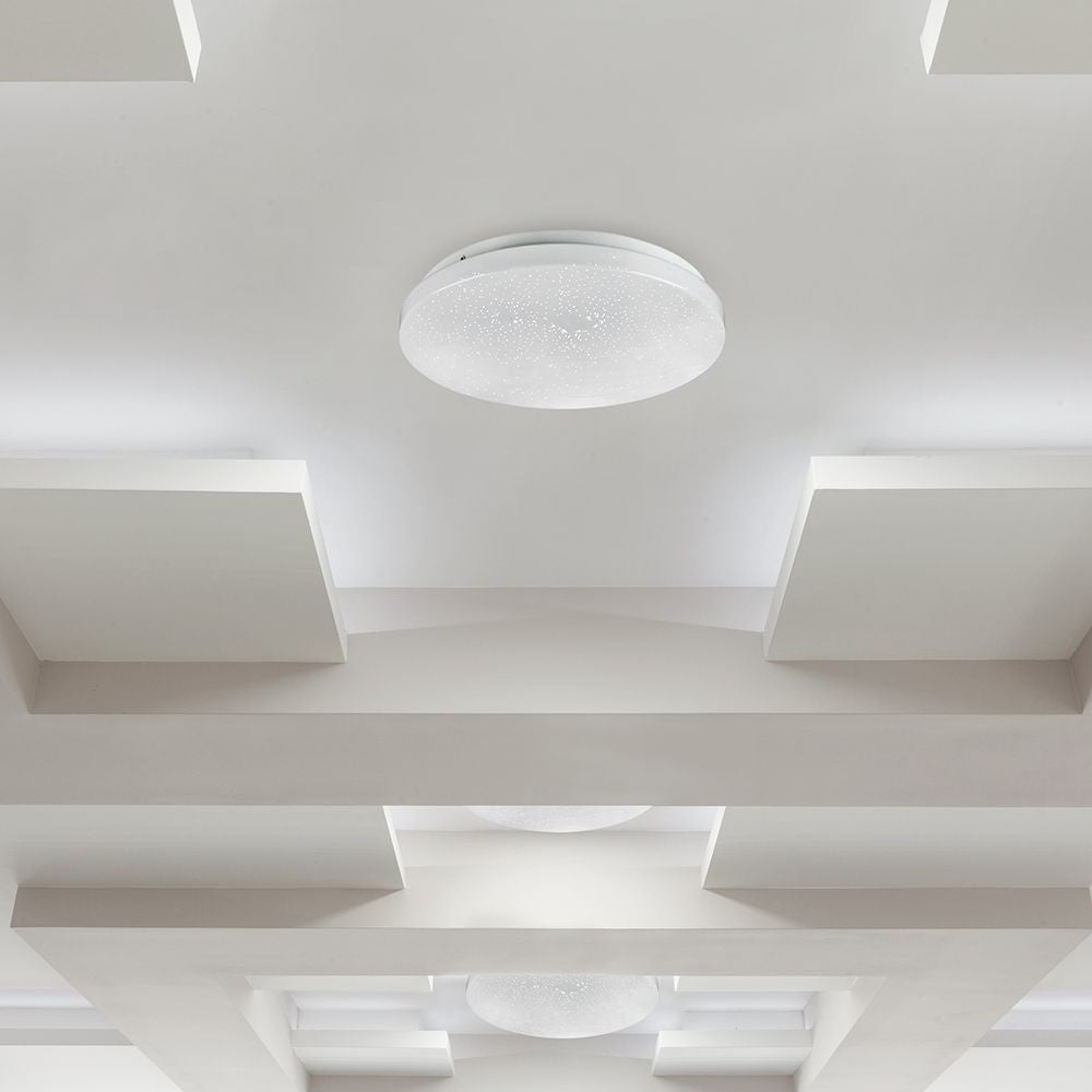 36W LED Dome Lys med Stjernehimmel Dæksel - 450mm, CCT 3in1 Rundt - 3900lm