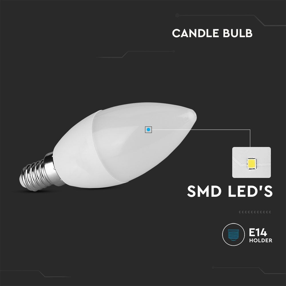 LED Kertepære E14 - 4,5W, 3000K, 470lm, RA80 - Energibesparende lyskilde til små fatninger