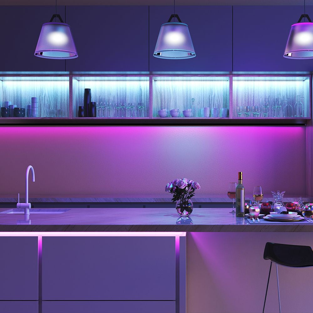 60 LED Stribe Lys 24W/m - CCT 3in1+RGB, IP65, 24V