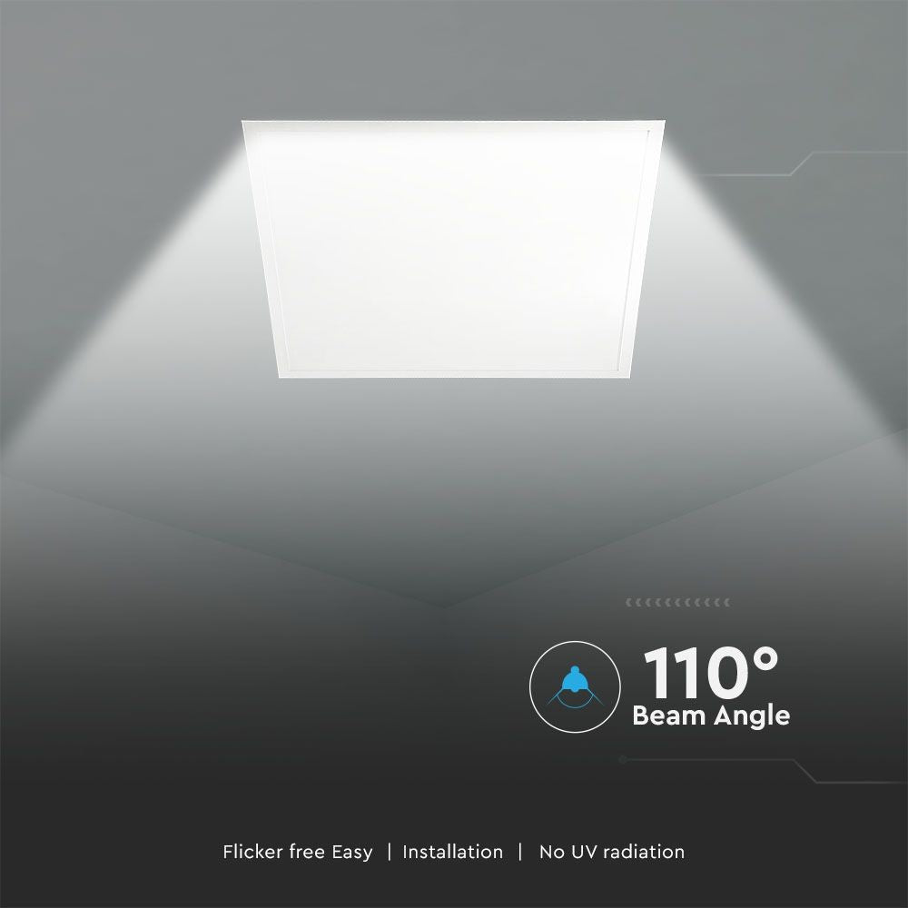 36W LED panel - 595x595mm, 6400K, 8 stk/pakke, 120 lm/watt, V-Tac Pro serie - 5 års garanti