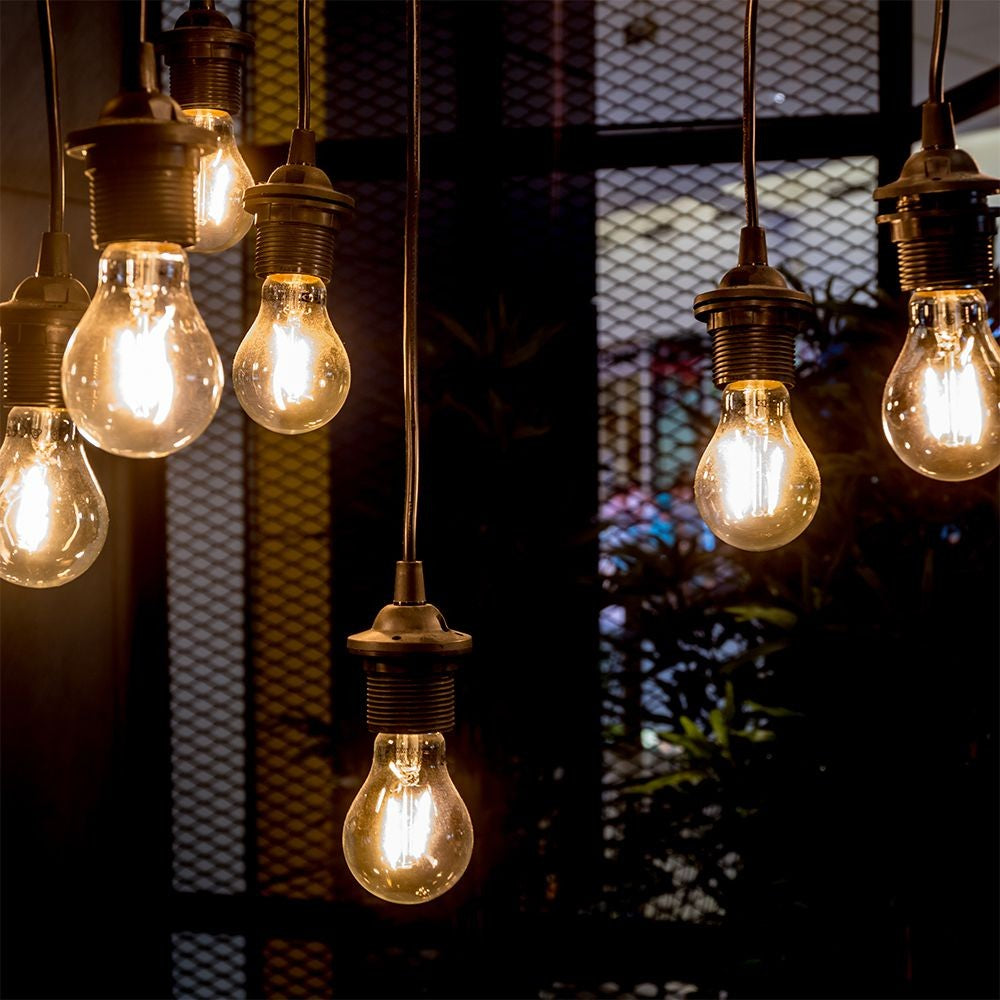 A60 LED Pære - 12W, E27 Fatning, Kultråd, Amber Dæksel, 2200K, 1350lm, RA80