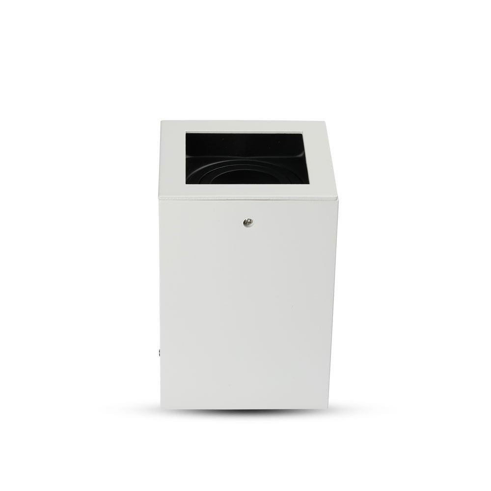 V-Tac loftslampe - Firkantet, hvid, IP20, GU10 fatning, uden lyskilde (230V)