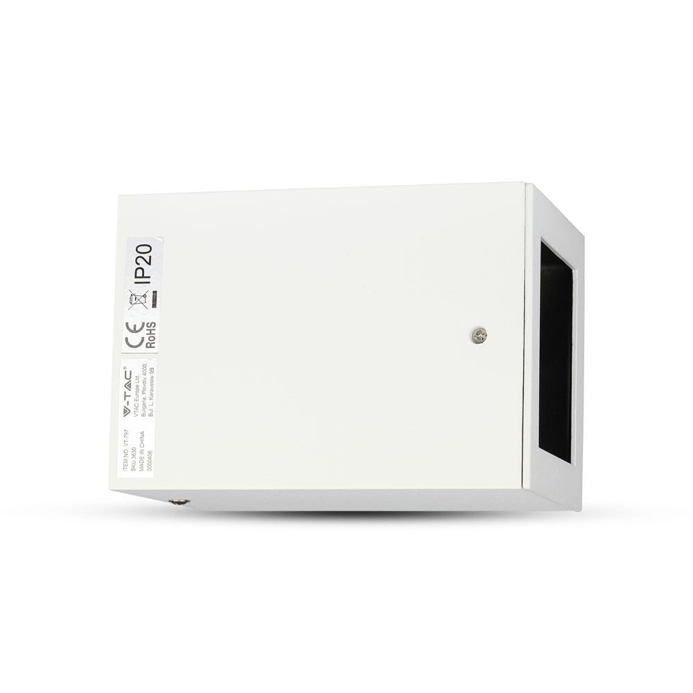 V-Tac loftslampe - Firkantet, hvid, IP20, GU10 fatning, uden lyskilde (230V)