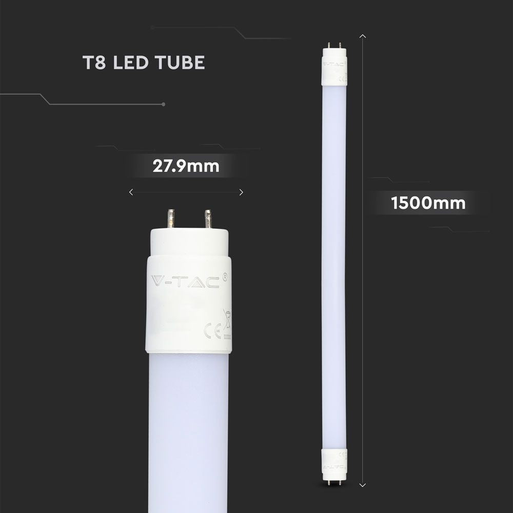 V-Tac T8-Samsung150 LED Rør - 22W, 150 cm, Samsung LED chip, 5 års garanti