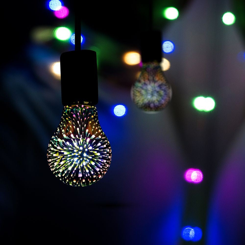 3D LED Pære 3W E27 - 3000K - Max 3W, RA80 (Lyskilde ikke inkluderet)