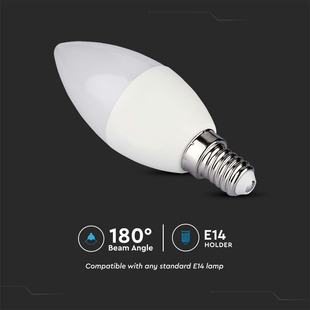 Smart Kertepære med RF Kontrol - RGB+4000K, Dæmpbar, 4.8W, E14, 470lm, RA80