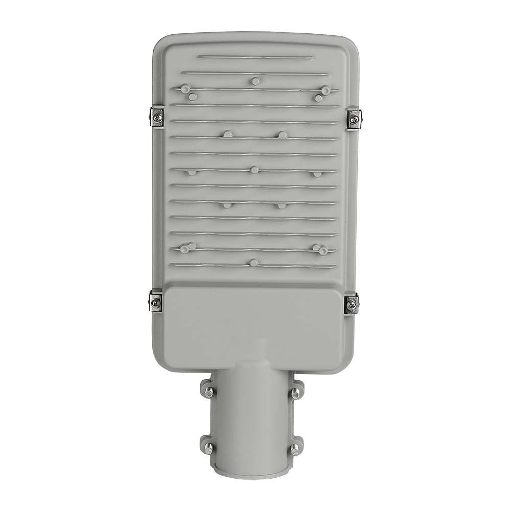 30W LED vejlygte med Samsung chip, 4000K, grå hus, 3000lm, RA80, IP65, 5 års garanti