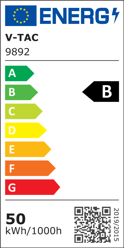 50W LED projektør med sort hus og gråt glas, 4000K, 9250lm, RA70, IP65, 5 års garanti - V-Tac Pro