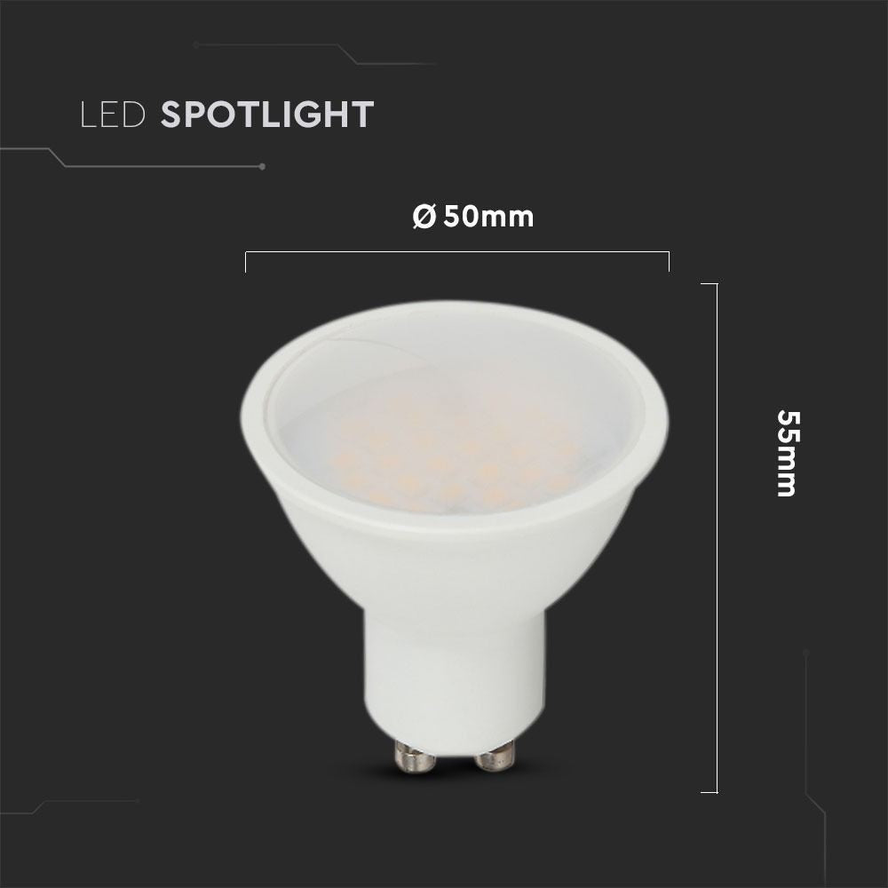 V-Tac 4,5W LED spot - Samsung LED chip, 230V, GU10 (5 års producentgaranti)