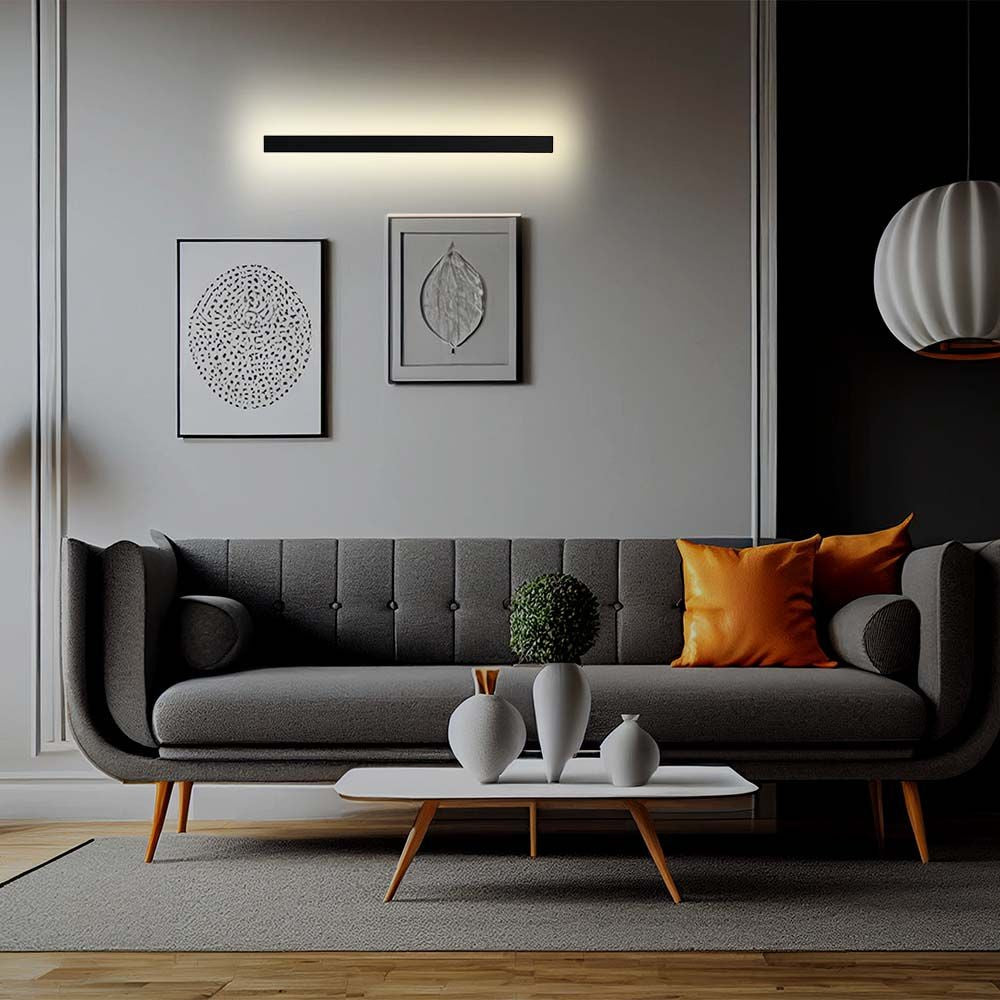 16W LED Væglampe i Antracit med 3000K, IP65 - 1010*60*50mm, 2035lm, RA90