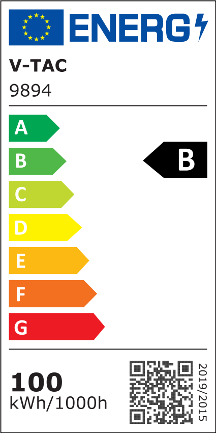 100W LED projektør - Sort hus, gråt glas, 4000K, 185lm/W, IP65, V-Tac Pro serie, 5 års garanti