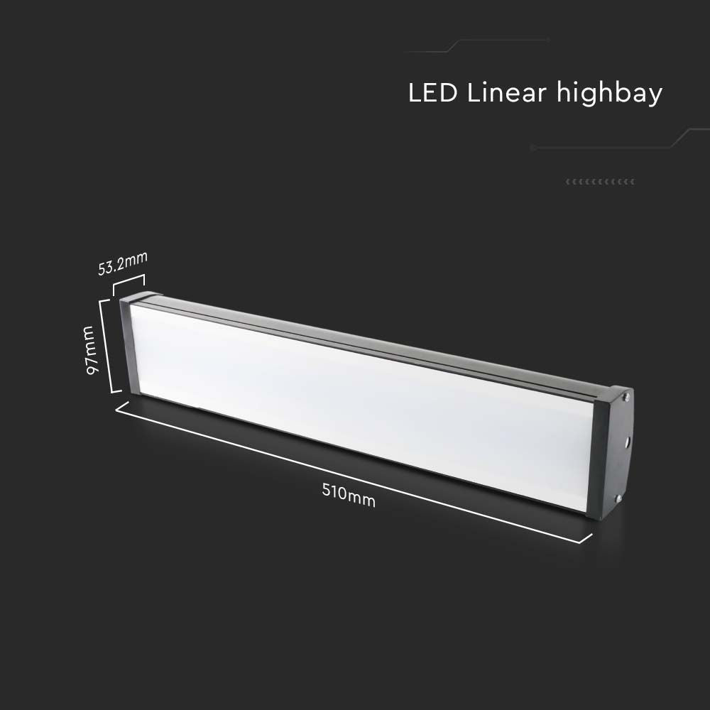 Lineær Highbay 100W - Kold Hvid (6500K) - 8700lm - RA70 - IP65