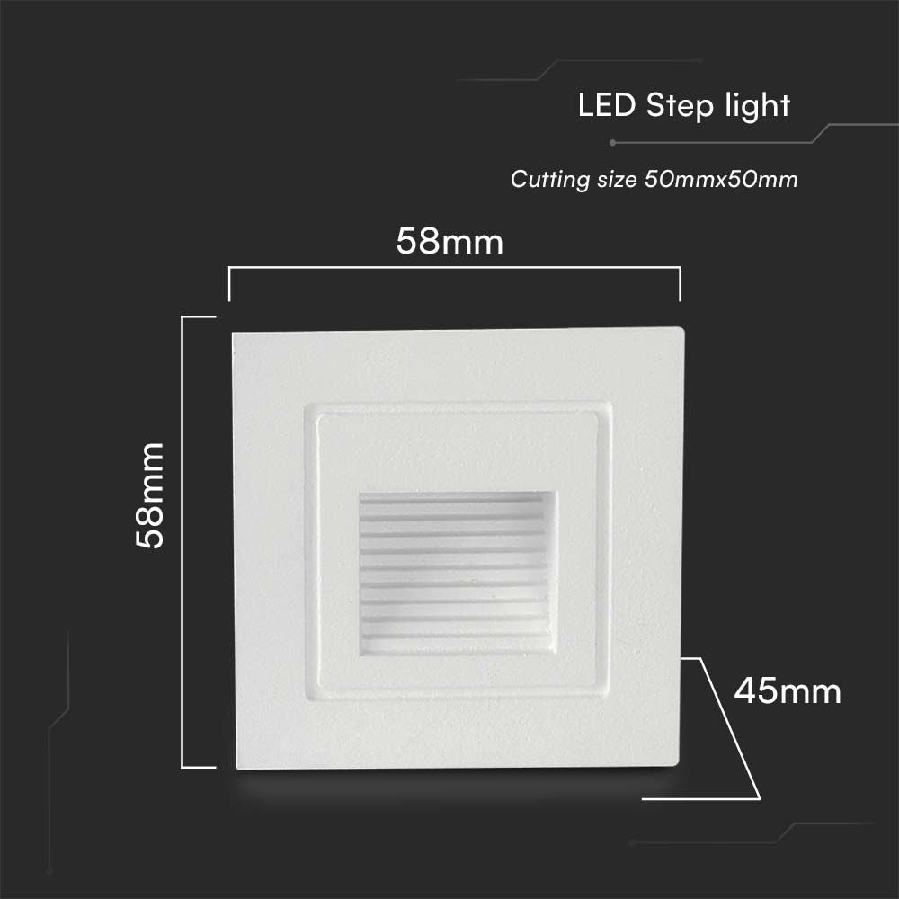 3W Trinlys LED Pære - 3000K, Hvid, IP65 Vandtæt Hus, 180lm, RA80