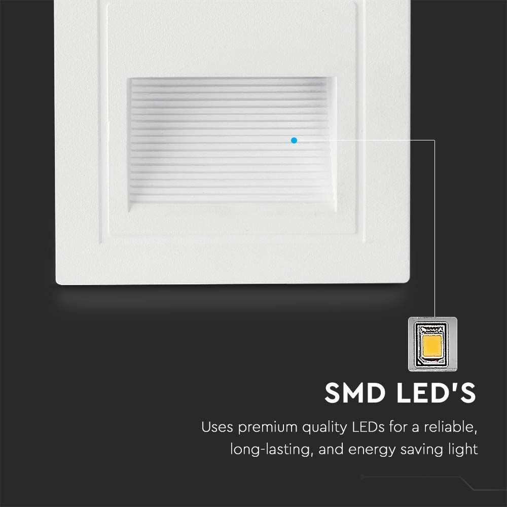 5W LED Trinlys - 3000K, hvid hus, effekt 5W, 380lm, RA80, IP65