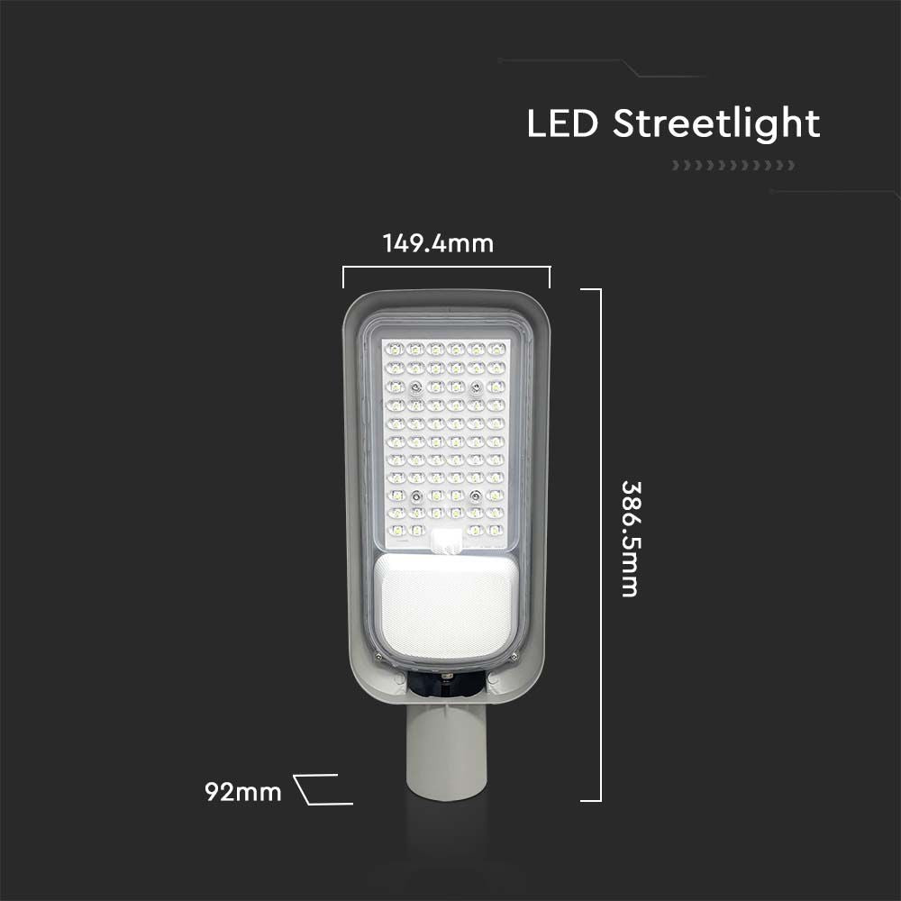 50W LED gadelys med 4000K lysfarve, 4270lm, RA70, IP65 – Vejrbestandig og energieffektiv belysning til gader og veje