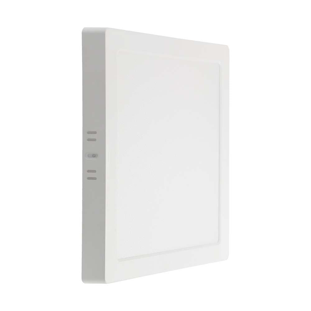 24W bagbelyst panel - 3000K, påbygning, kvadratisk, 2500lm, RA80