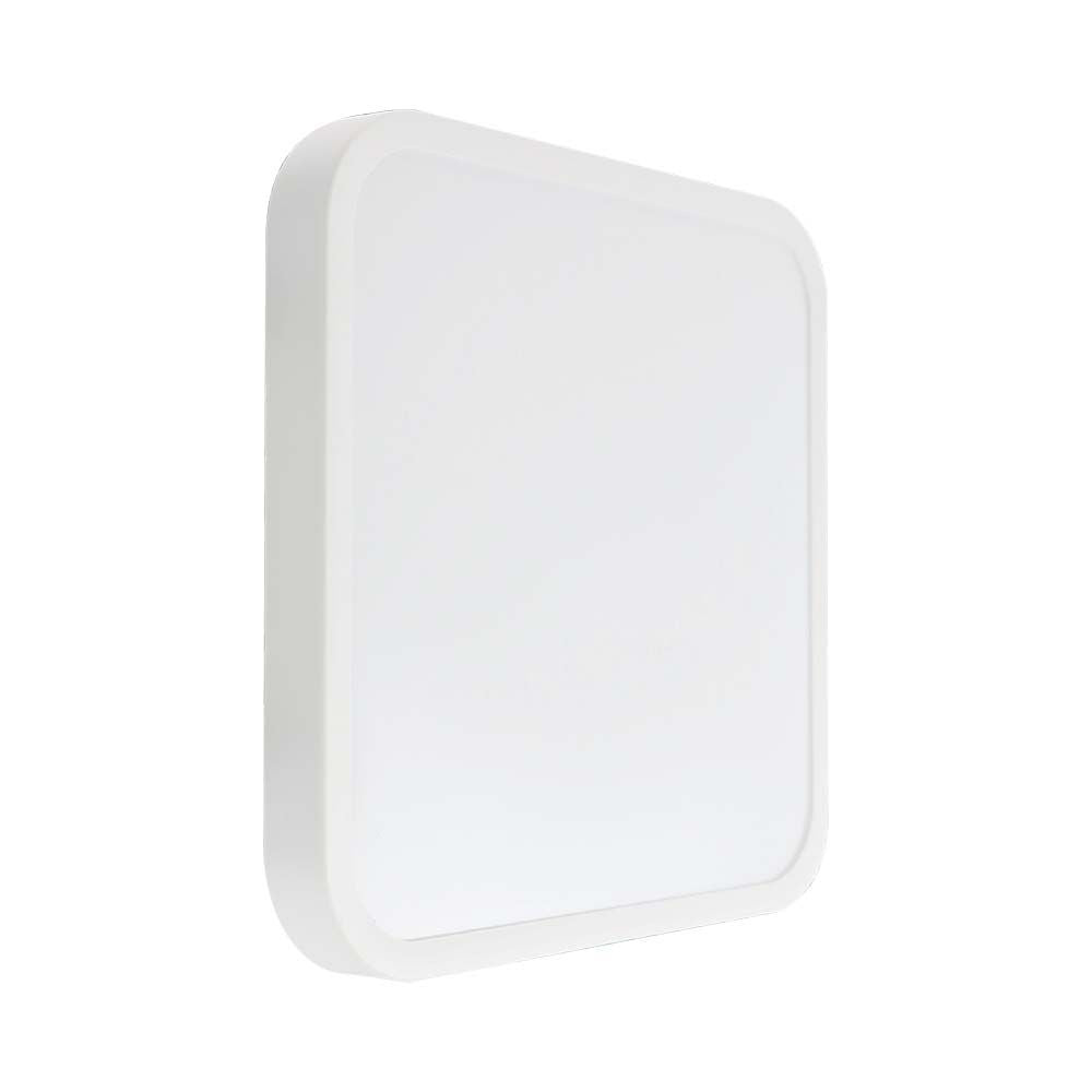 18W LED Kuppellampe - 4000K, Firkantet, Hvid Ramme, IP44, RA80, 1830lm - Klassisk belysning til ethvert rum