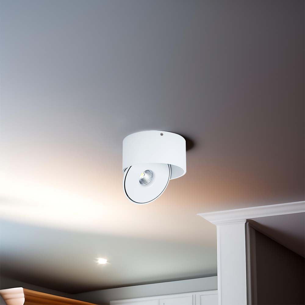 30W Overflade COB Downlight - 3i1, Hvid Hus, 28W Effekt, 2500lm, RA90