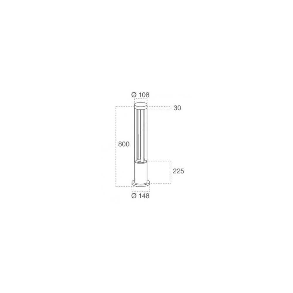 V-Tac 10W LED Havelampe - Hvid, 80 cm, Vandtæt, 230V