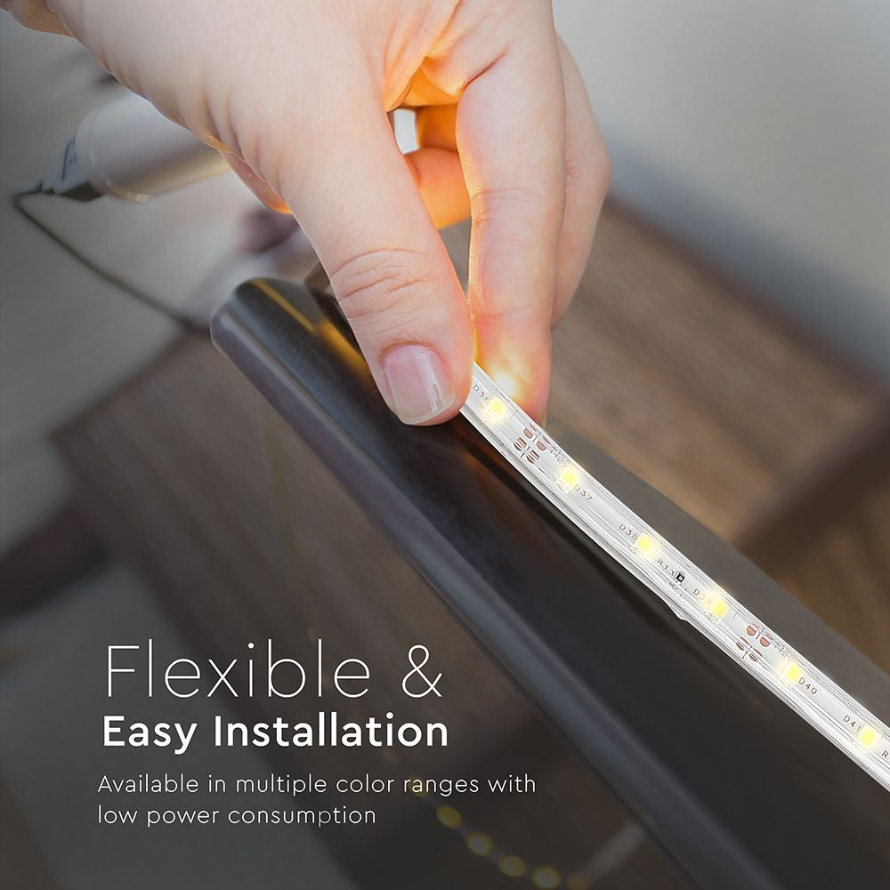 60 LED Stribe Lys 5W - Klar Hvid 6500K, Vandtæt (IP65)