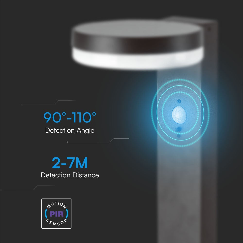 5,5W LED Solcelle Pullertlampe med PIR Sensor og IP54 Beskyttelse