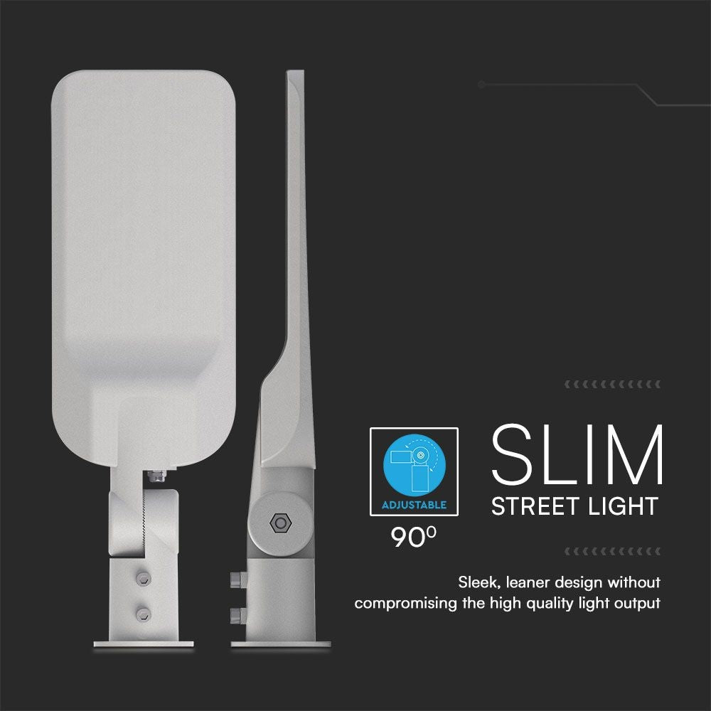 150W LED gadelys med fotocelle sensor og Samsung chip - adapter inkluderet, 4000K lysfarve