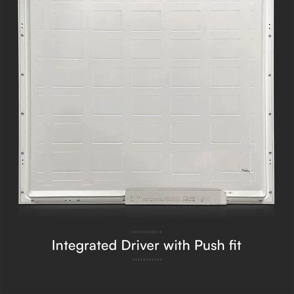 36W LED Panel - Bagbelyst, 595x595mm, IP65, Flimmerfri, 4000K, 120lm/W, V-Tac Pro serie, 5 års garanti