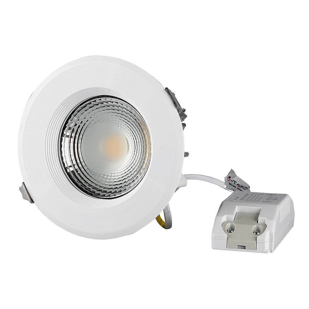 V-Tac 20W LED indbygningsspot - Erstatter 180W, Ø16,7cm hul, Ø18cm mål, 230V
