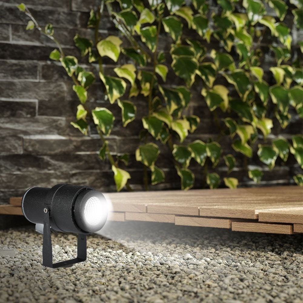 V-Tac 12W LED Havelampe Sort IP65 230V 720lm RA80