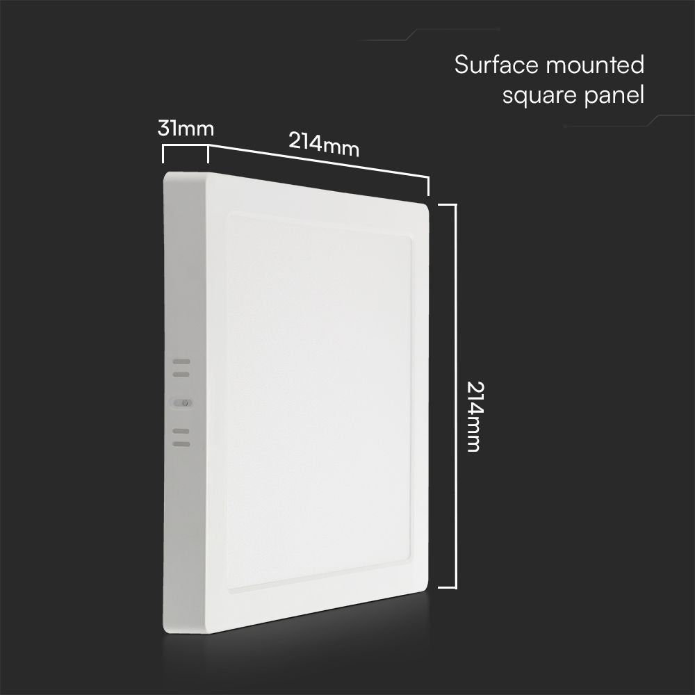 18W Panel med Samsung LED chip, 6500K, Firkantet, 5 års garanti