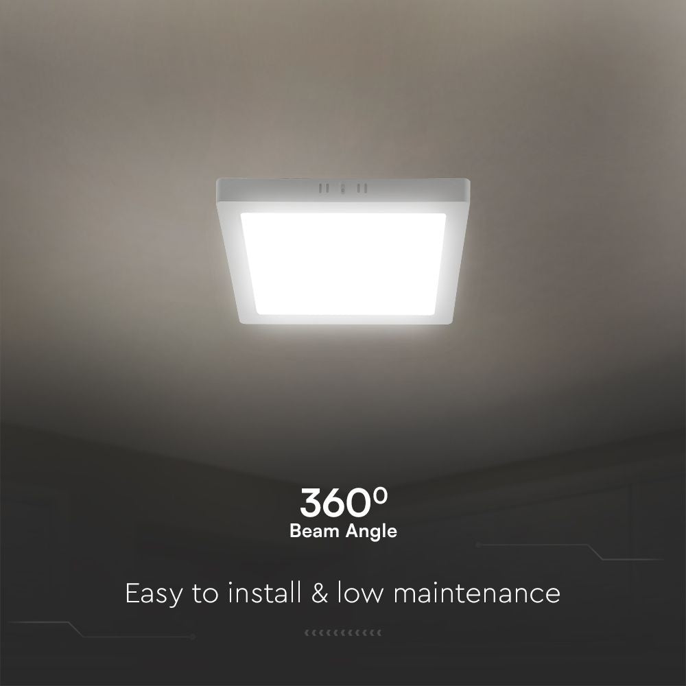 18W Panel med Samsung LED chip, 6500K, Firkantet, 5 års garanti