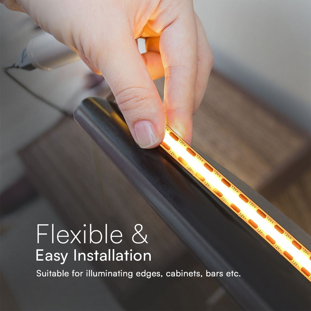 LED COB Stribelys 10W/M - 4000K, IP20, 24V - Energibesparende og effektiv belysning til ethvert rum