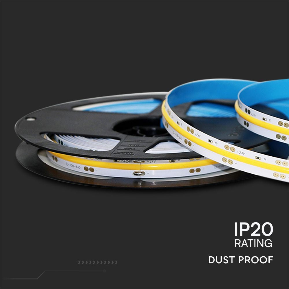 LED COB Stribelys 10W/M - 4000K, IP20, 24V - Energibesparende og effektiv belysning til ethvert rum
