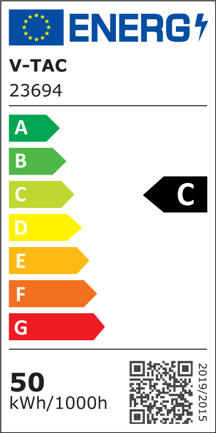 50W LED projektør med sort hus og gråt glas – 4000K, 8000lm, RA70, IP65, V-Tac Pro serie med 5 års garanti