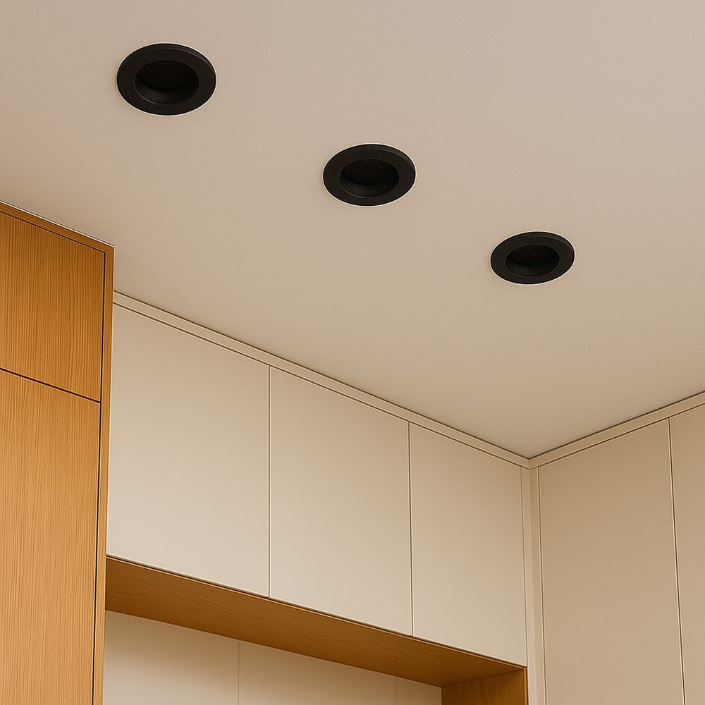 24W Honey Comb Downlight - 3i1 Sort Ring, Sort Opvarmning - Effektiv belysning med høj farvegengivelse (RA90) og 2540lm