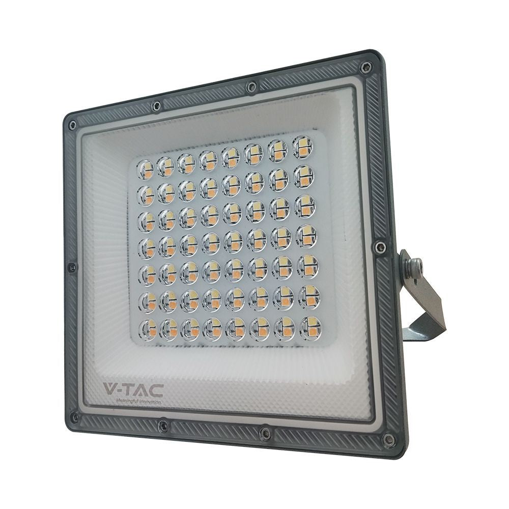 50W LED projektør med 3-i-1 funktion og Gun Grey hus - Effekt: 50W, 5000lm, RA80, IP65.