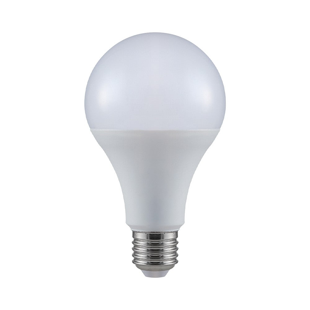 20W LED pære E27 - A80, plastik, 4000K, 2452lm - Energibesparende belysning med varmt hvidt lys til stor fatning (E27)