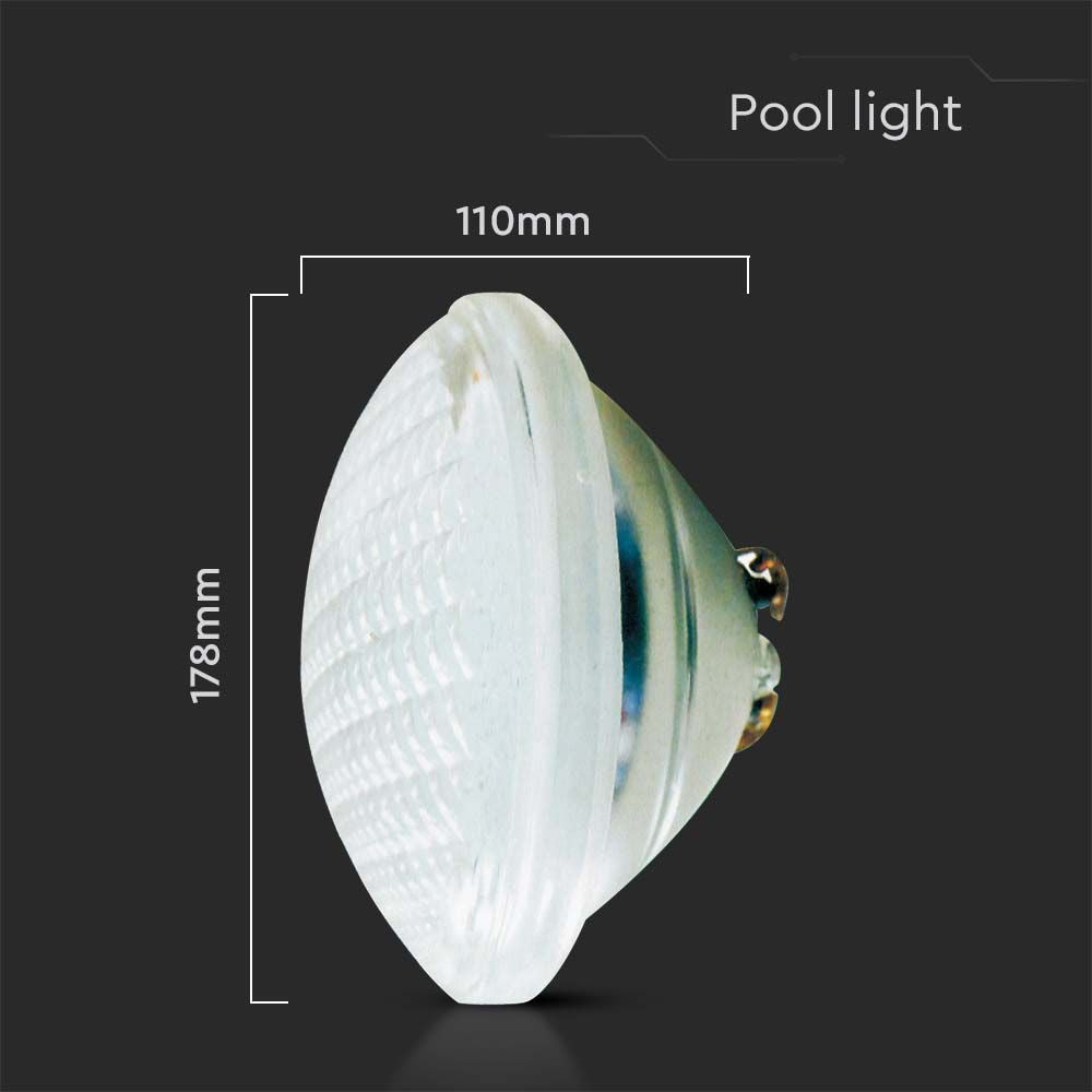 35W LED GLAS POOLLYS 6500K - VT-12135 IP68 12V 4100lm