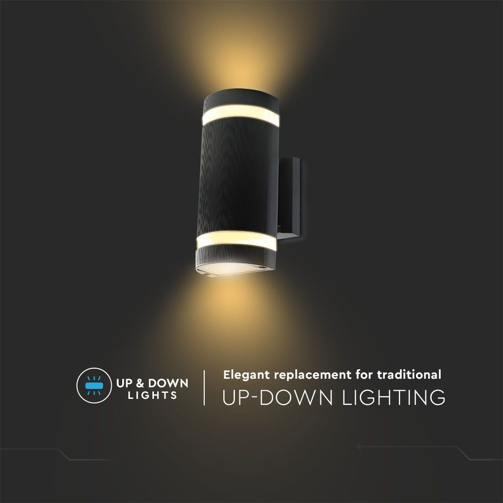 Sort LED Væglampe E27 IP44 V-Tac Pro med 3 års garanti